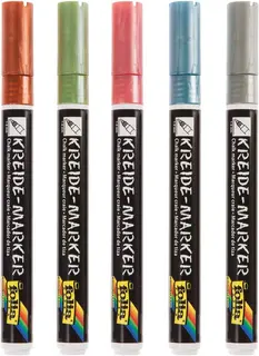 Kritt tusj metallik 5 stk