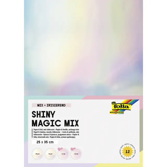 Iriserende ark 12 ark, str 25 x 35 cm 