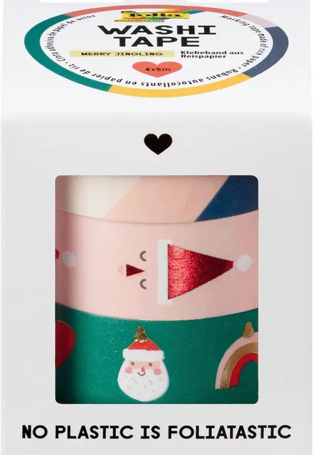 Washitape nisse 4 stk x  5 m 