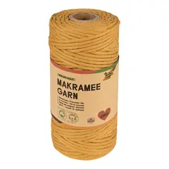 Makram&#233;garn sennepsgul L100 m