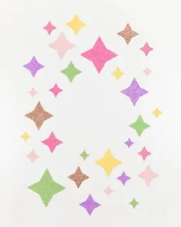 Glitterpapp pastell 24 x 34 cm 300 g, 6 ark