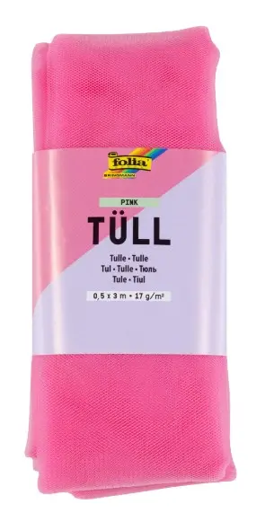 Tyll rosa 0,5 x 3 m 