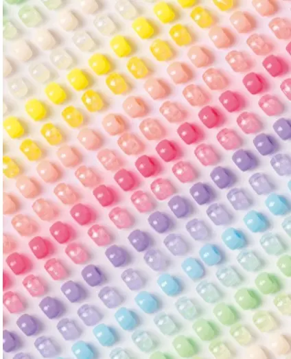 Kongoperler pastellmix Ø9 mm, 500gr 