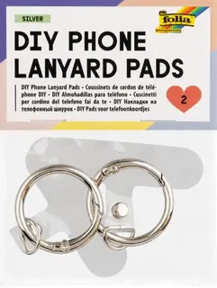Telefonsnorpads sølv 2 stk