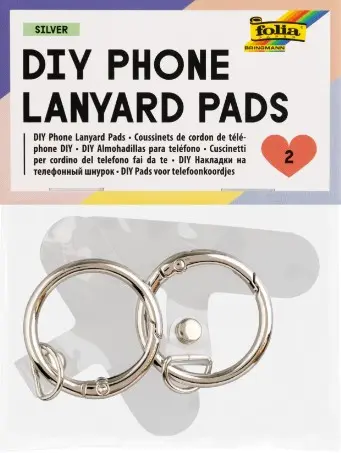 Telefonsnorpads sølv 2 stk 