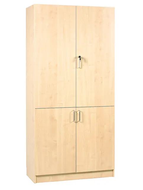 Materialskap med 4 dører Bjørk B100 x D32 x H210 cm 