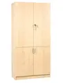 Materialskap med 4 dører Bjørk B100 x D47 x H210 cm