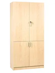 Materialskap med 4 dører Bjørk B100 x D47 x H210 cm