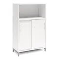 Ergo kontorskap M med skyvedør hvit B80 x D40 x H128 cm