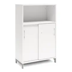 Ergo kontorskap M med skyved&#248;r hvit B80 x D40 x H128 cm