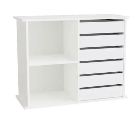 Materialskap med skuffer Bjørk/Bjørk B100 x D47 x H210 cm 