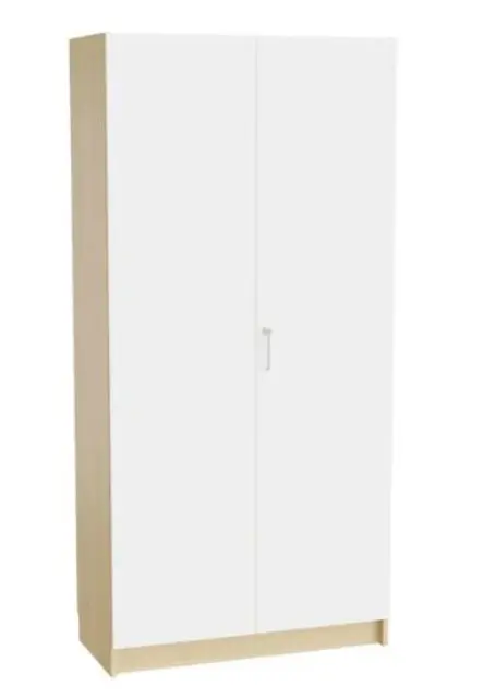 Materialskap med skuffer Bjørk/Hvit B100 x D47 x H210 cm 