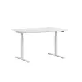 Kontorpult heve senk hvit B120 x D80 x H62-128 cm