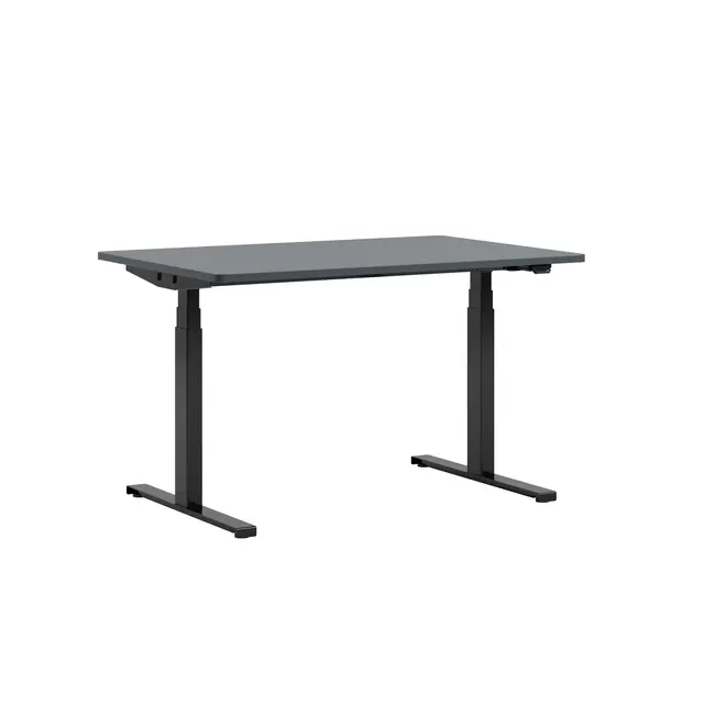Kontorpult heve senk antrasitt grå B120 x D80 x H62-128 cm 