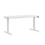 Kontorpult heve senk hvit B160 x D80 x H62-128 cm
