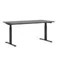 Kontorpult heve senk antrasitt gr&#229; B160 x D80 x H62-128 cm