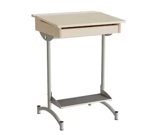 Fokus elevbord beige/alugrå B65 x D55 x H90 cm 
