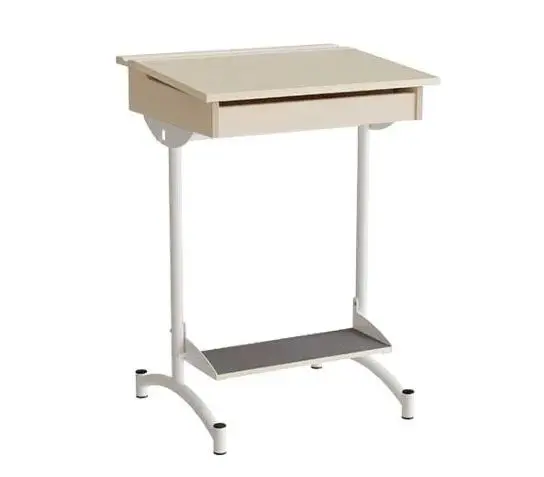 Fokus elevbord beige/hvit B65 x D55 x H90 cm 