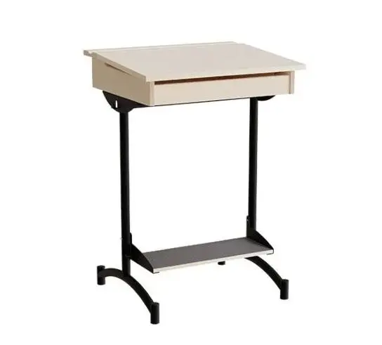 Fokus elevbord bjørk/sort B65 x D55 x H90 cm 