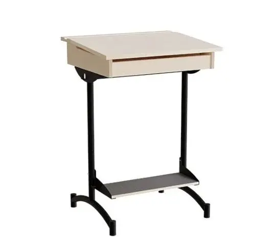 Fokus elevbord lydd. bjørk/sort B65 x D55 x H90 cm 