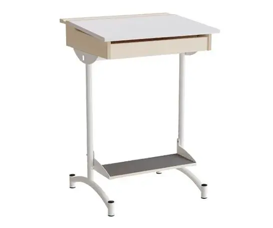 Fokus elevbord  lydd. grå/hvit B65 x D55 x H90 cm 