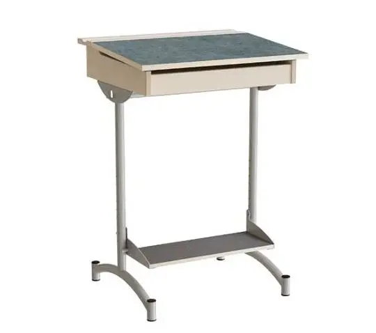 Fokus elevbord mørk grå/alugrå B65 x D55 x H90 cm 