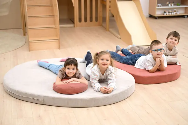 Mello madrass sett beige/lakserosa Sett 2 stk 