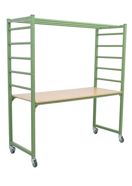 Multibord bjørk/grønn L193 x D72 x H202 cm 