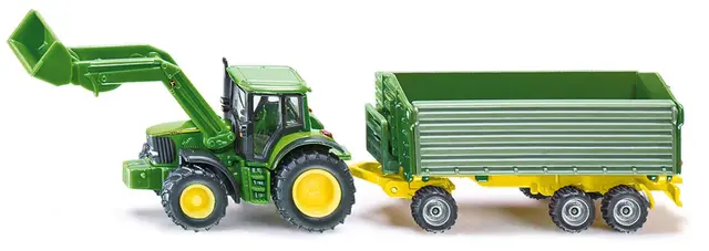 Siku John Deere traktor med henger L18 cm 