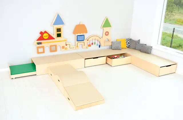 Akustikk lekepodie medium B66 x D66 x H20 cm 