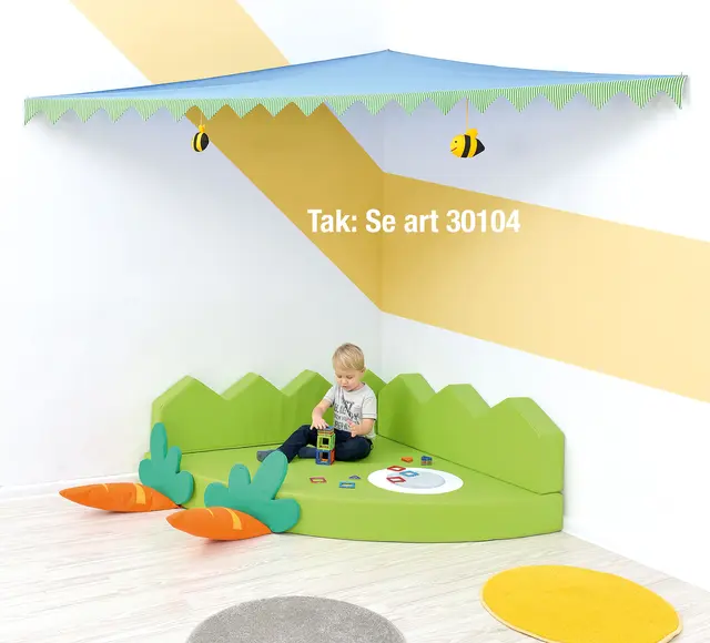 Land-lekehjørne B135 x D135 x H5 cm 