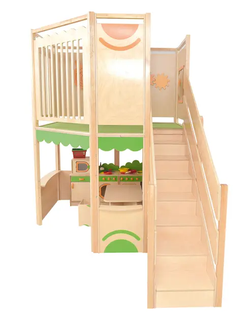 Lekekrok med 2 etasjer B200 x D297 x H250 cm 