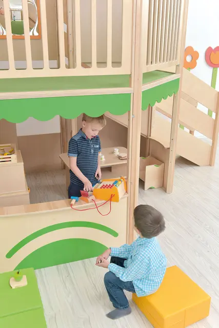 Lekekrok med 2 etasjer B200 x D297 x H250 cm 