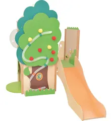 Trehuset med trapp og sklie B337 x D164 x H212 cm