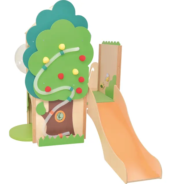 Trehuset med trapp og sklie B337 x D164 x H212 cm 