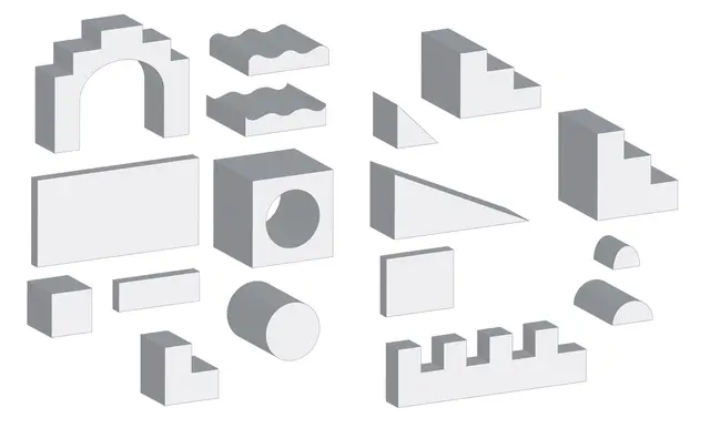 Eventyrslottet skum byggesett 29 deler 