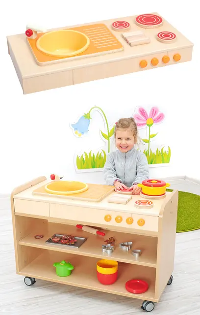 Bulle kjøkkentopp med komfyr og vask B85 x D41 x H12 cm 