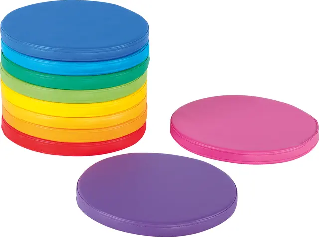 Quadro Sitteputer mix farger 10 stk Ø35 x H3 cm 