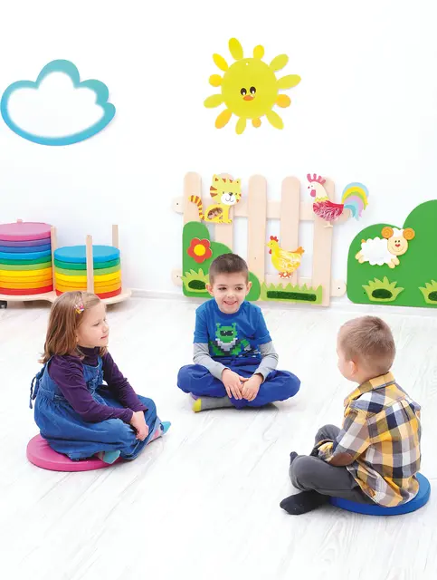 Quadro Sitteputer mix farger 10 stk Ø35 x H3 cm 