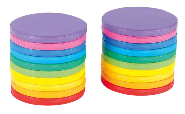 Quadro Sitteputer mix farger 20 stk Ø35 x H3 cm 