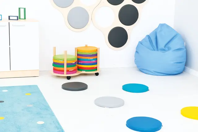 Quadro Sitteputer mix farger 20 stk Ø35 x H3 cm 