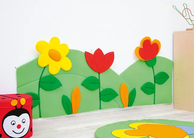 Veggdekorasjon blomster B171 x H71 cm 