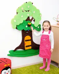 Veggdekorasjon epletre i 4 &#229;rstider