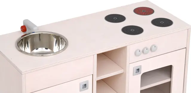 Bianca lekekjøkken uten sokkel B100 x D40 x H52 cm 