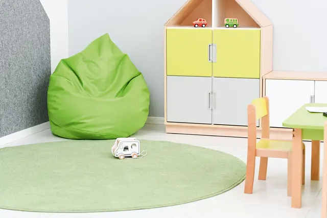 Quadro sittesekk grønn Ø60 x H80 cm 