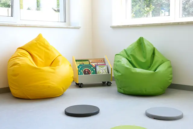 Quadro sittesekk grønn Ø60 x H80 cm 