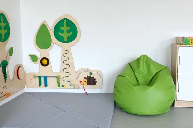 Quadro sittesekk grønn Ø60 x H80 cm 