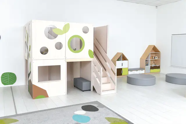 Flora lekehjørne B264 x D205 x H250 cm 