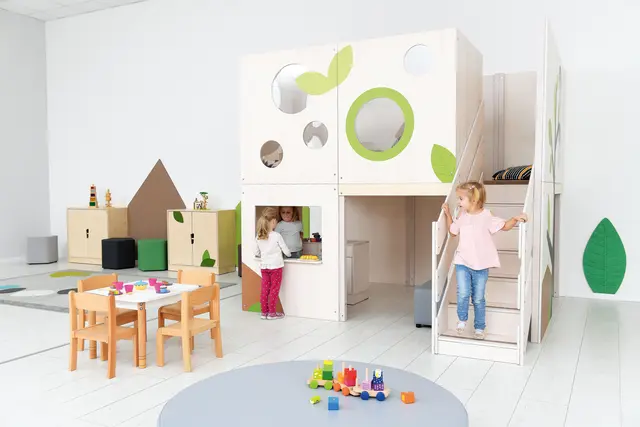 Flora lekehjørne B264 x D205 x H250 cm 