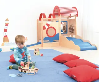 Lekehjørne skip B196 x D188 x H157 cm 